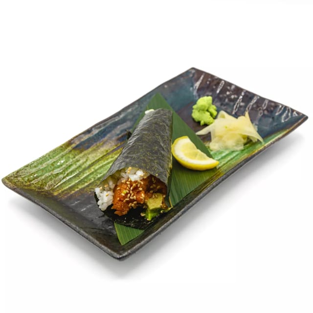 Spicy Hamachi Handroll.